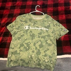 XL Green Camo Champion Shirt